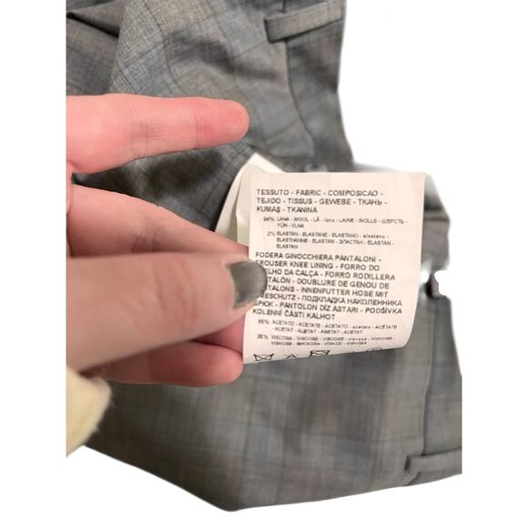 A/X Armani Exchange Men's Slim Pants 36 X 32 Gray Wool Blend 09P0X0 0X072 - Picture 8 of 8